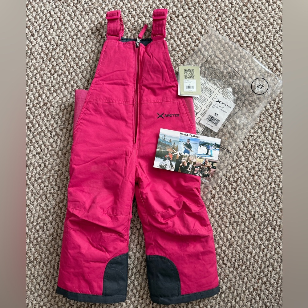 Arctix Chest High Ski Snowboard Bib Overalls in Pink